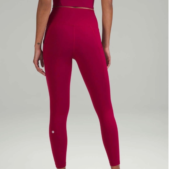 Lululemon Wunder Train High-Rise Tight with Pockets 25" Pomegranate 2 - Picture 1 of 7